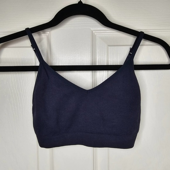 Monoprix Blue Bralette Small Women's Intimate France French Seamless - Picture 2 of 5